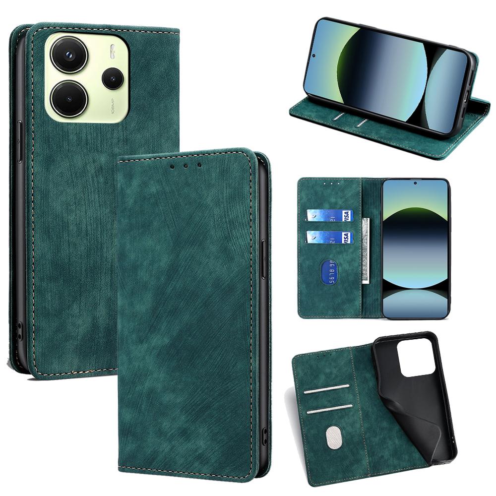 For Xiaomi Redmi Note 14 4G (163.25mm) Case RFID Blocking Wallet Leather Phone Cover