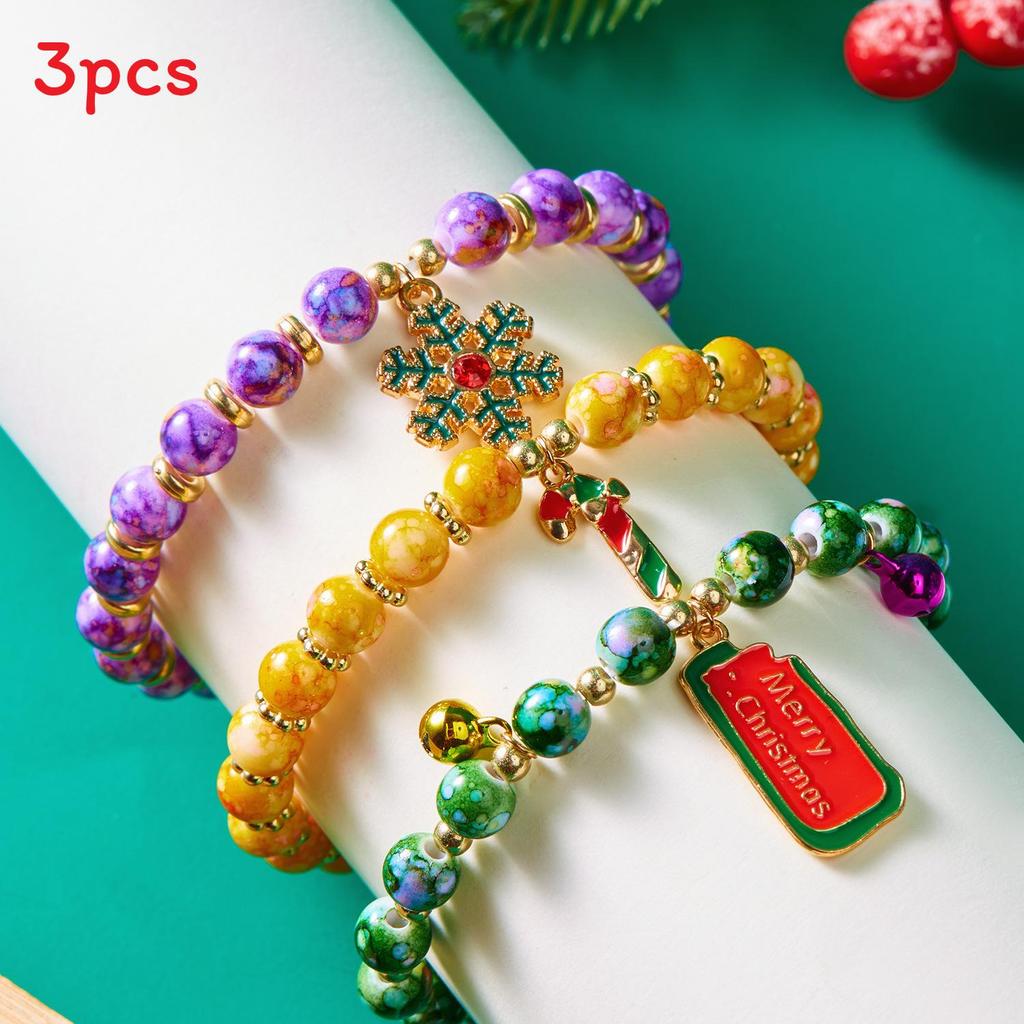 Holiday Themed Alloy Hand Jewelry Trio For Women Christmas Celebration Gift