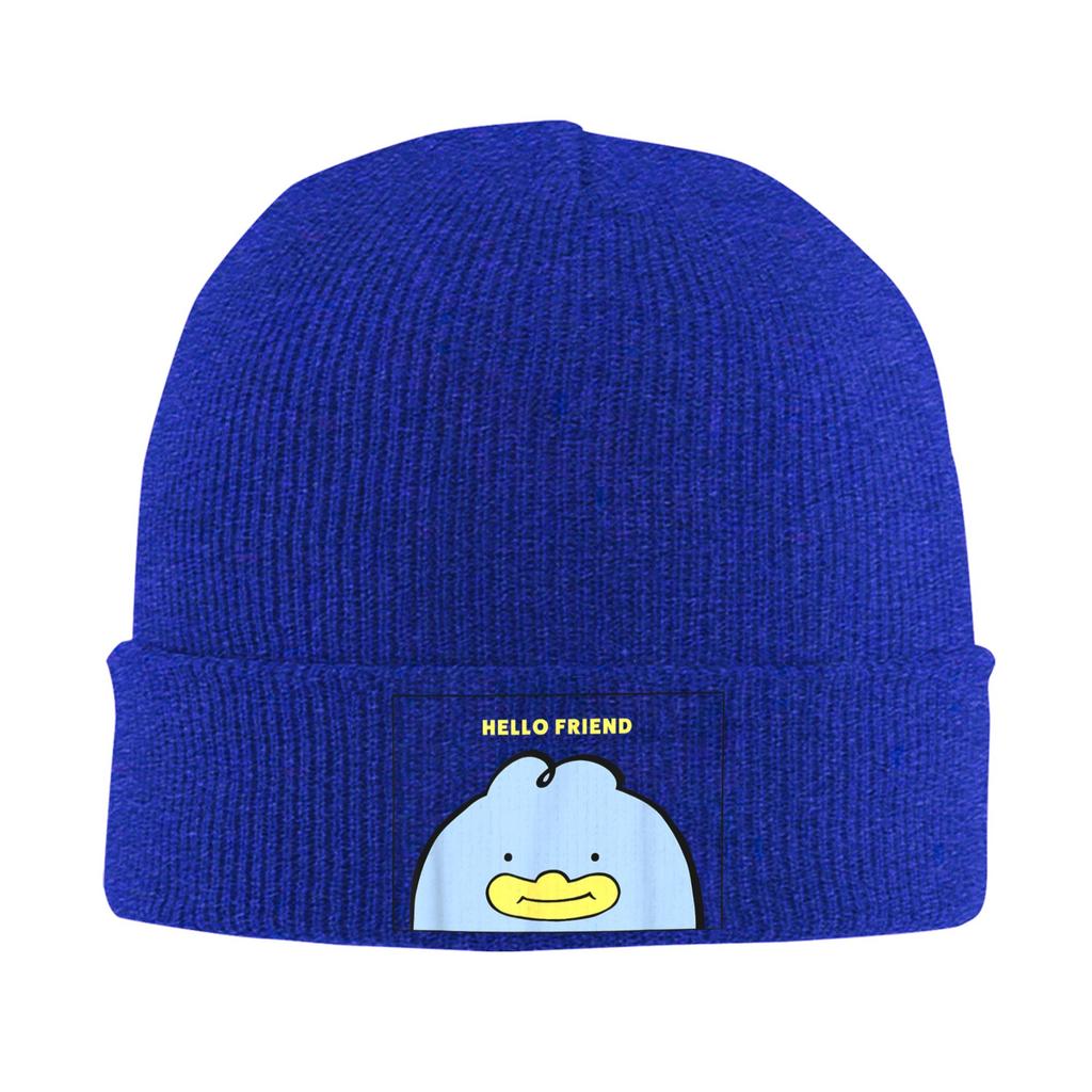 Halloween Hello Friend Card Portrait Knitting Hat Trendy Caps Female Male Hippie Beanie Hats Spring Custom Elastic Bonnet Hats