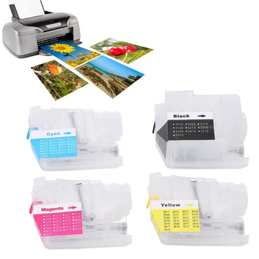 Ink Cartridge Red Blue Yellow Black 4 Colors Printing Accessory Set Kit for Printer LC3111