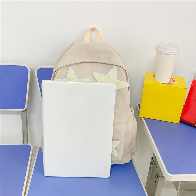 Women Backpack Large Capacity Nylon Casual Star Kawaii Back Pack Student Shoulder Bag Travel School Bags for Girls Bookbags