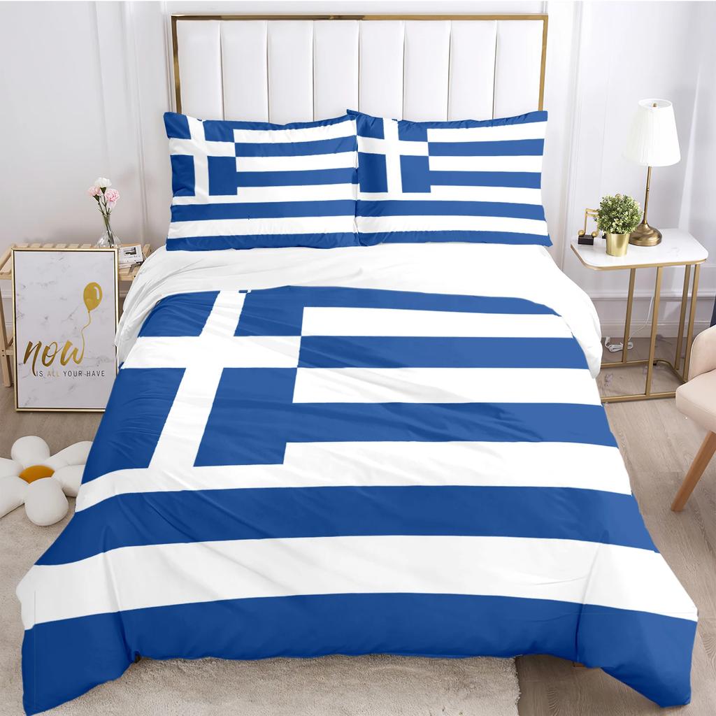 US UK National Flag Digital Polyest Duvet Cover Bedding Sets Soft Quilt Cover and Pillowcases for Teens Single/Double/Queen/King