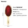 Rose Gold and Silver Metallic Finish Custom Logo ABS Nylon Teeth Boar Bristle Air Cushion Durable Extension Hair Brush