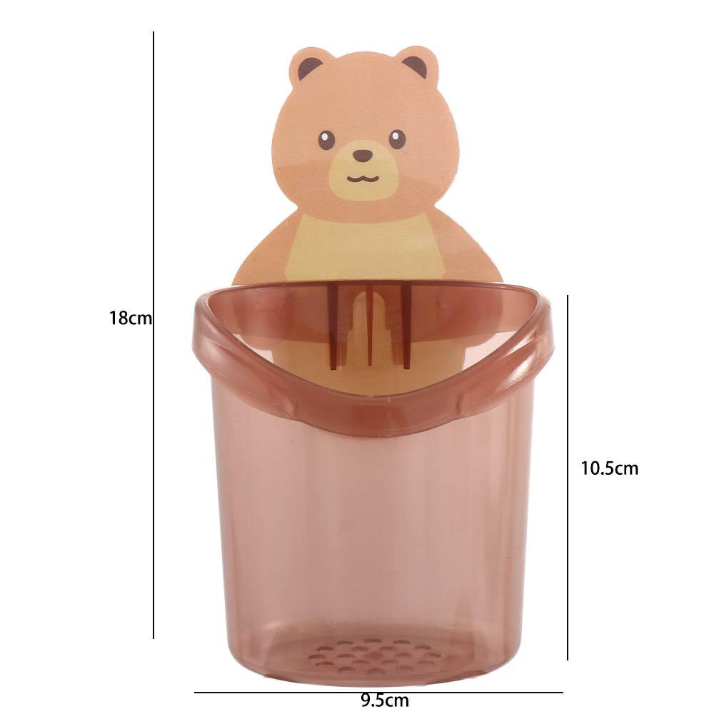Bathroom Cute Bear Shaped Storage Box Cup Organizer Razor Stand Toothbrush Holder Toothpaste Rack