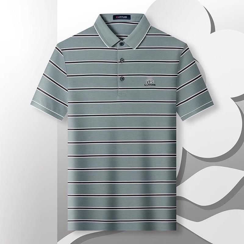 MONTAGUT Men s Striped Business Polo Shirt 3004 56