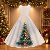 Women's Retro Off-Shoulder Sexy Printed Dress for Christmas Party