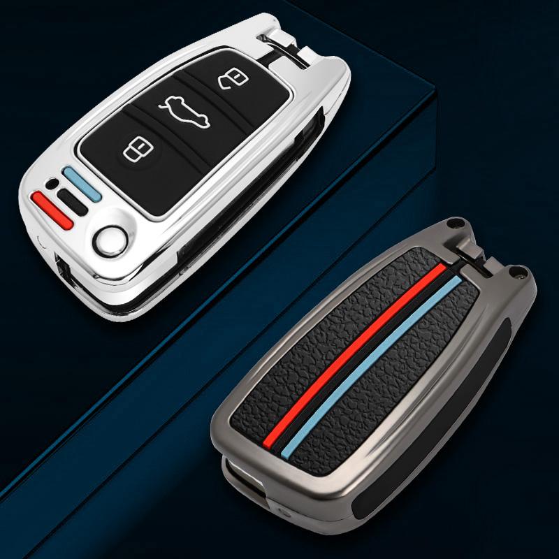 3 Buttons Zinc Alloy Car Key Case Cover Shell Fob for A1 A3 A4 8P 8L 8V A5 B6 B7 A6 A7 C5 C6 Q3 Q5 Q7 4F S3 S4 S6 RS3 TT