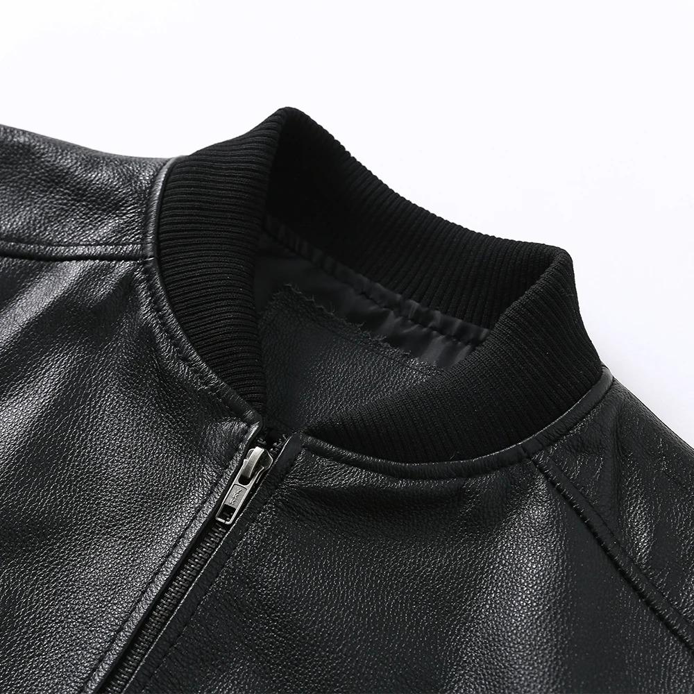 Chinese Size Genuine Leather Jacket Men Real Leather Jacket 100% Cowhide Slim Fit  Male Coat Skin Clothing Spring Autumn