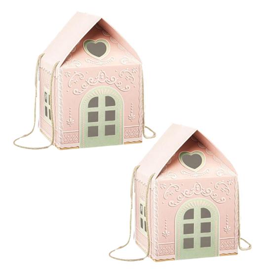 Cutie Cadou Căsuță Minunată de Crăciun Ambalaj Reutilizabil cu Tematică de Casă de Vacanță Cutie Decorativă de Păstrat Suveniruri Decorațiune de Iarnă pentru Casă