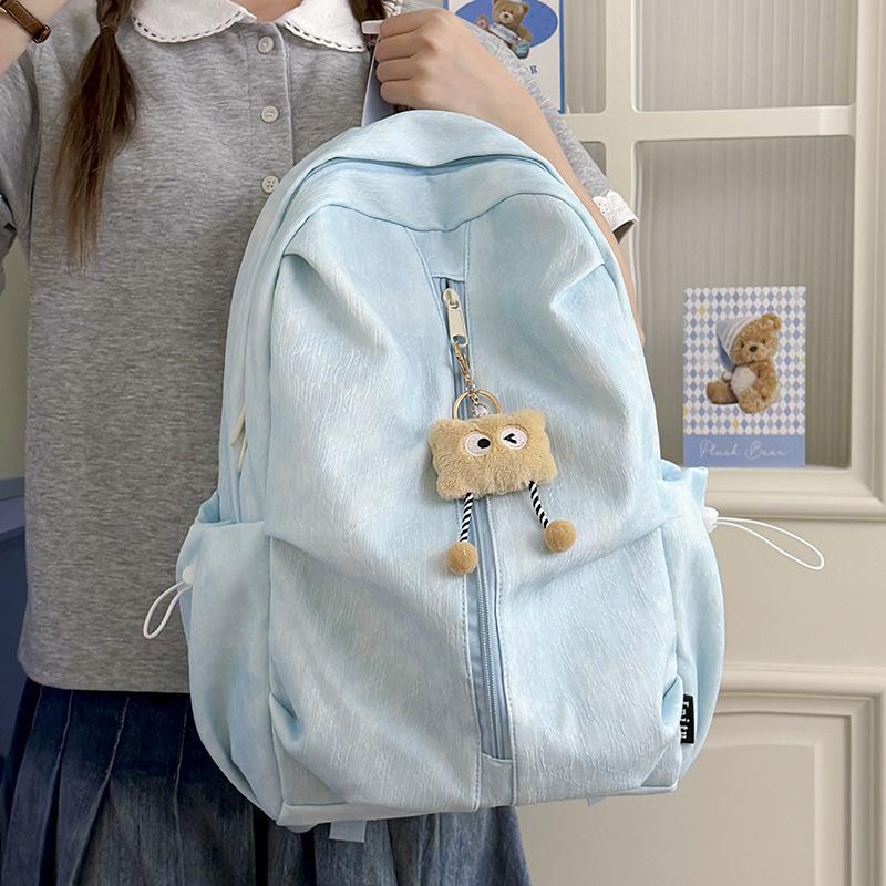 Schoolbag new backpack women's travel lightweight schoolbag girls college students design sense niche ins lightweight spring outing backpack