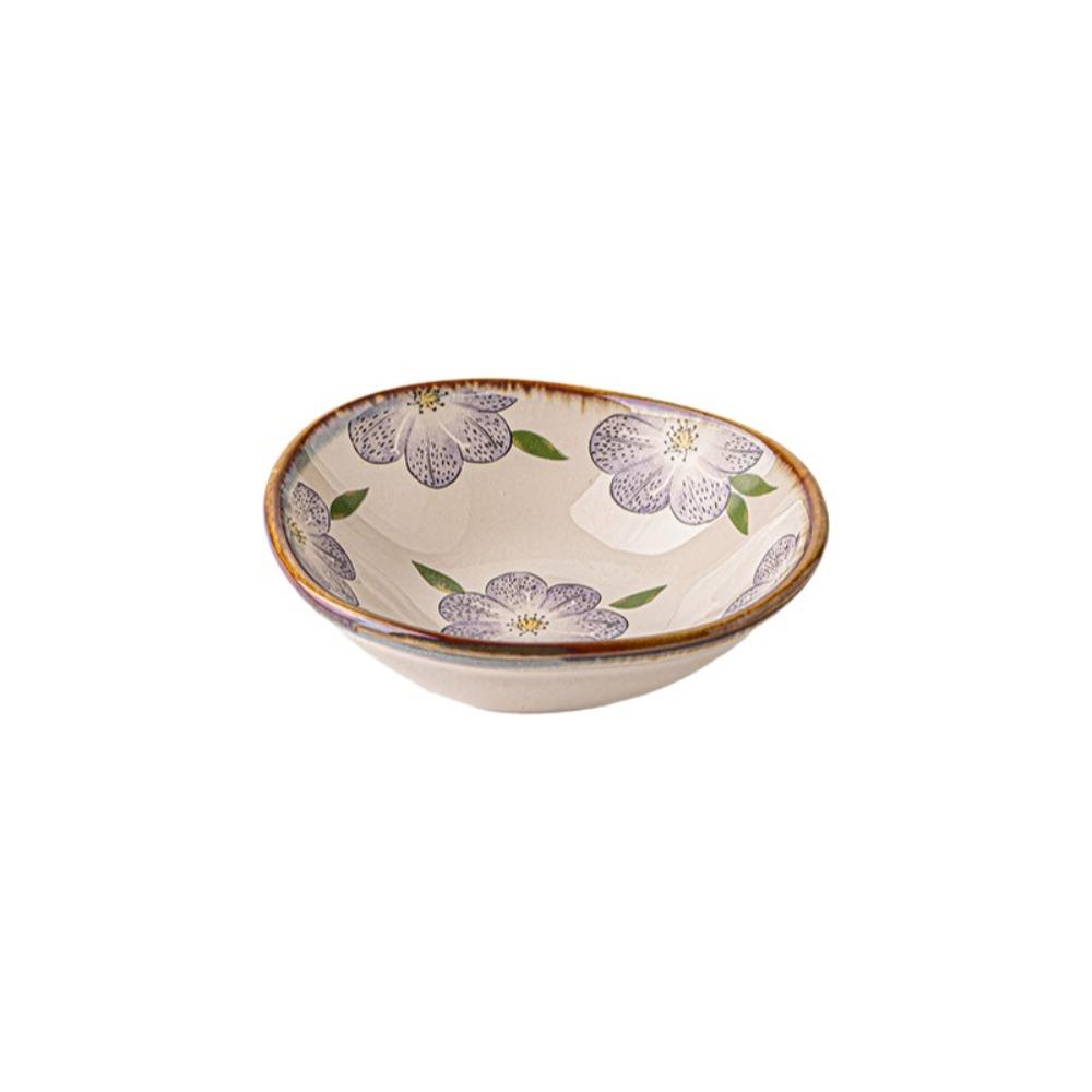 Mini Ceramic Flavor Dish Retro Vinegar Dish Multi-functional Mini Fruits Bowl  Household Use