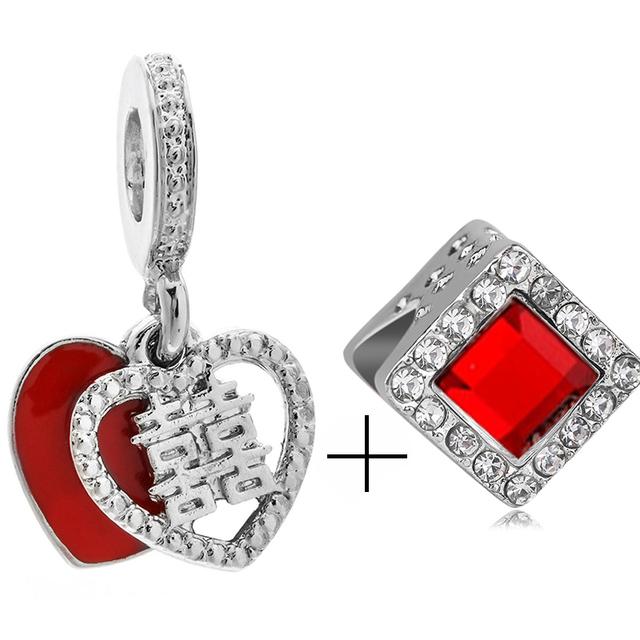 2 teile/los Hohe Qualität Kristall Herz & Lippen & Lippenstift Charme Anhänger Fit Diy Marke Armband Neckce Für Frauen Männer schmuck Machen