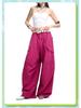 Tuogu Women's Slimming Paratrooper Wide-Leg Pants - Spring/Summer Style, Casual Loose Fit, Floor-Length.