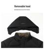 2025 Winter Men's Thickened Cotton Puffer Jacket - Business Casual Style for Youth & Middle-aged