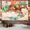 Čínský styl Tygří styl Velký gobelín Nástěnná geometrie Hippie gobelín Domácí pokoj Dekor Estetická dekorace