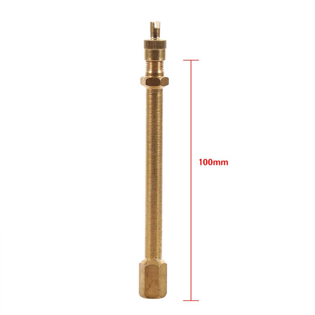 Car Tire Valve Stem Tire Valve Extension Rod Brass Tire Valve Extension Straight Bore for Truck Motorcycle Car 100/140/200mm