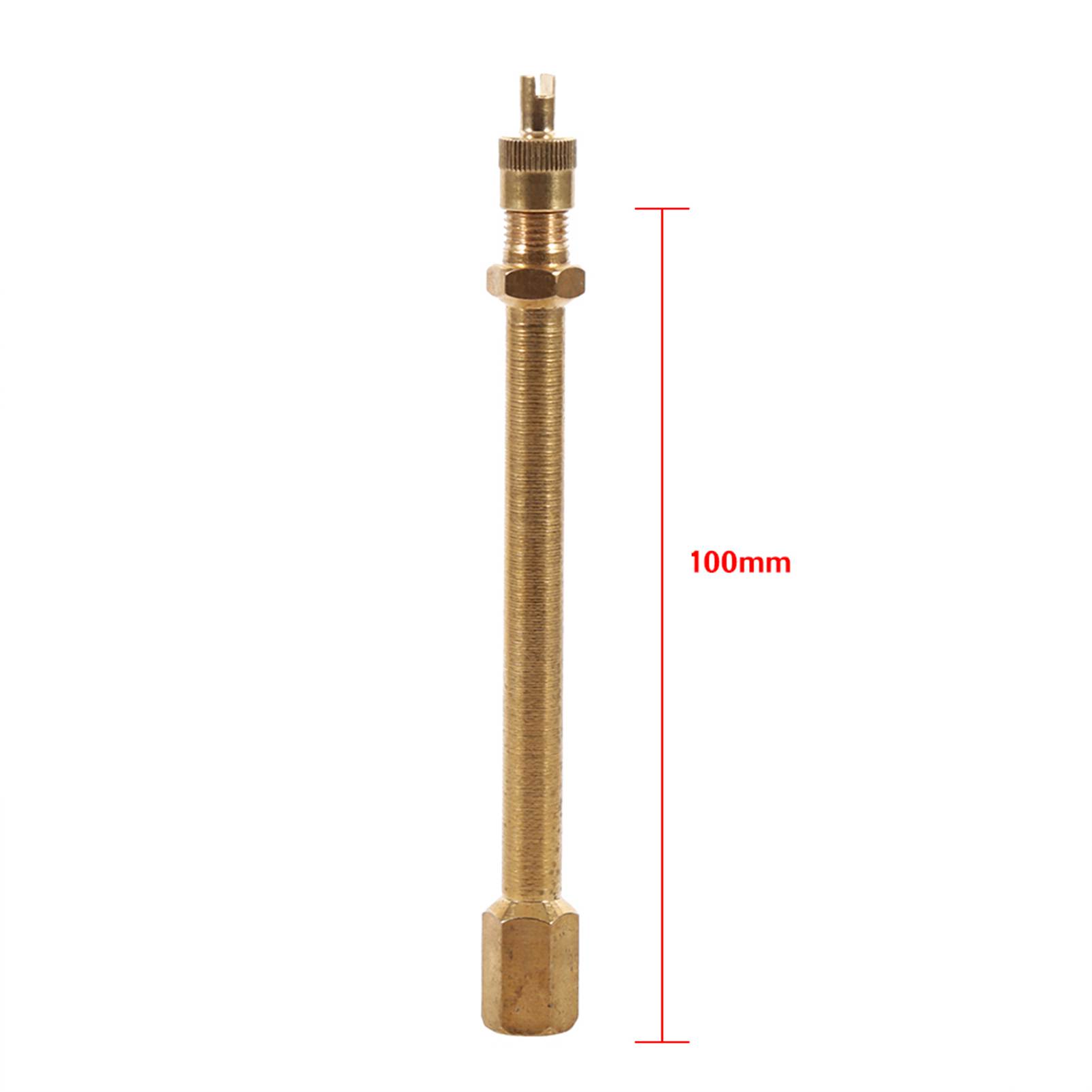 Car Tire Valve Stem Tire Valve Extension Rod Brass Tire Valve Extension Straight Bore for Truck Motorcycle Car 100/140/200mm