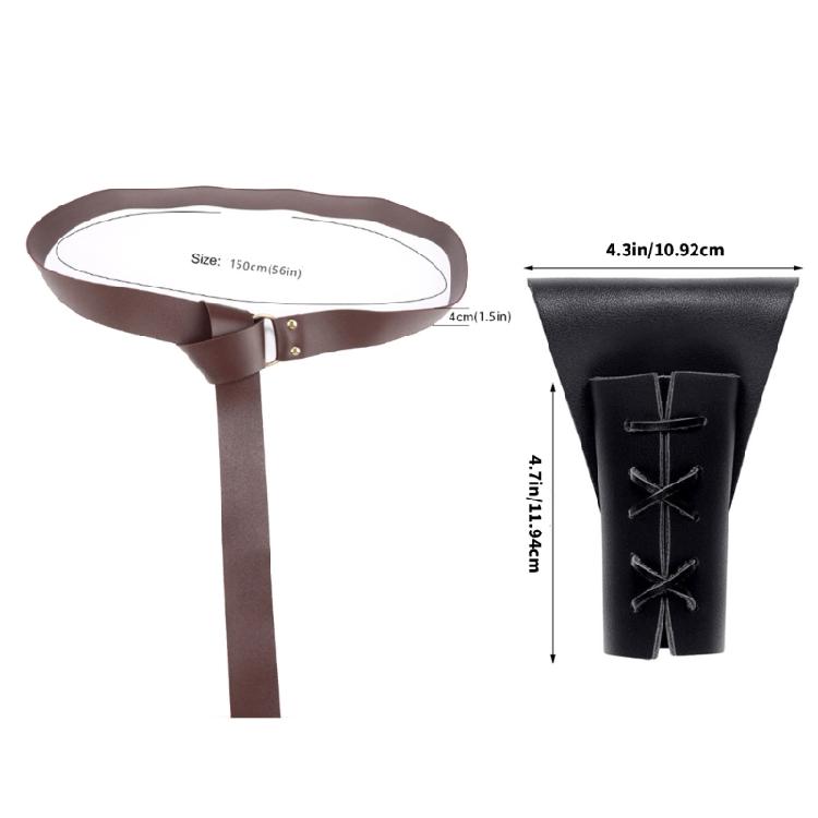 Medievals Knights Costume Halloween Knights Pirate Cosplay Costume Renaissances Costume Accessories Belt Swords Frogs