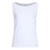 Shop Ladies Square Neck CoTTon Spandex Sleeveless T shirT whiTe Dai Wsh 20766