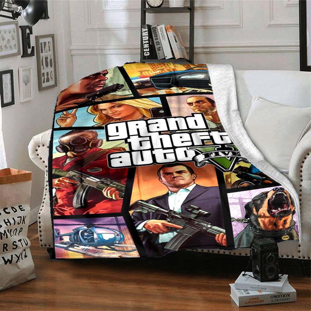 Grand Theft Auto Blanket Ultra-Soft Perfect for Chair Bedding Office Chair for All Seasons Warmthful Decor Gift for Travel Home Birthdays