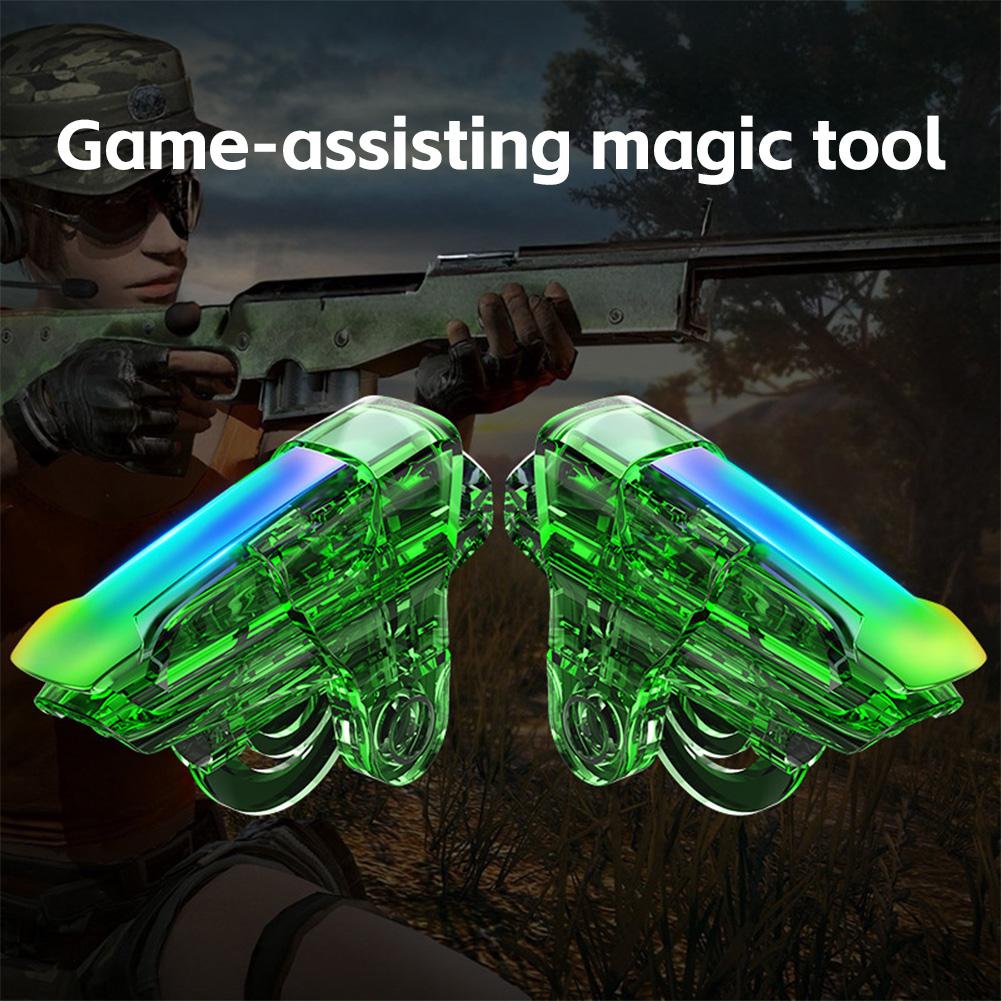 Creative 2Pcs Phone Gaming Triggers for PUBG 4/6 Finger Game Joystick Shooting Buttons Pulse Recoil Control Grips Game Accessory 5