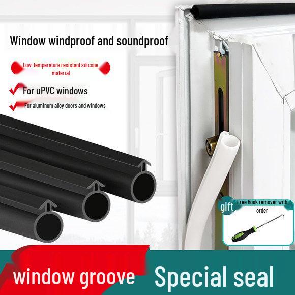 Těsnící lišta okna typu O z voděodolného a zvukotěsného UPVC pro dovnitř otevíraná okna
