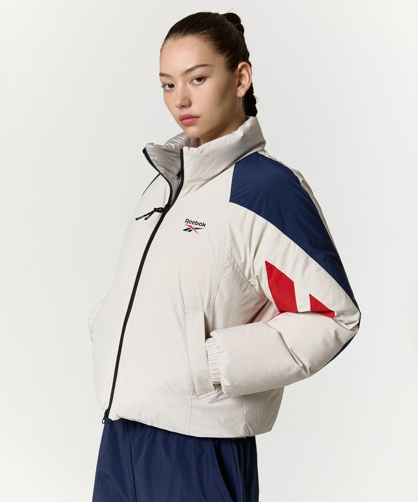 Reebok Vector Reversible Crop Down Jacket (W) - Beige