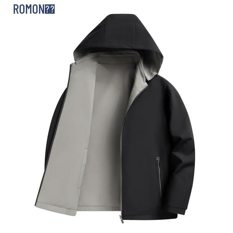 Romon Men s Versatile Removable Hood Jacket 180