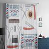 Barbershop Design Element Sheer Curtains For Living Room Modern Fashion Valance Curtains For Kitchen Tulle Curtains