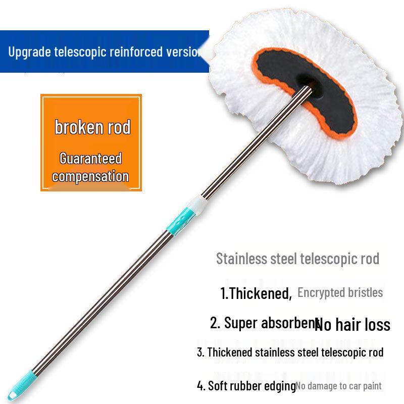 Telescopic Car Wash Mop with Long Handle - Car Cleaning Brush