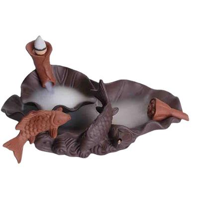 Elegant Censer Burner Lotus-pond Design Ornamental Reduce Anxiety