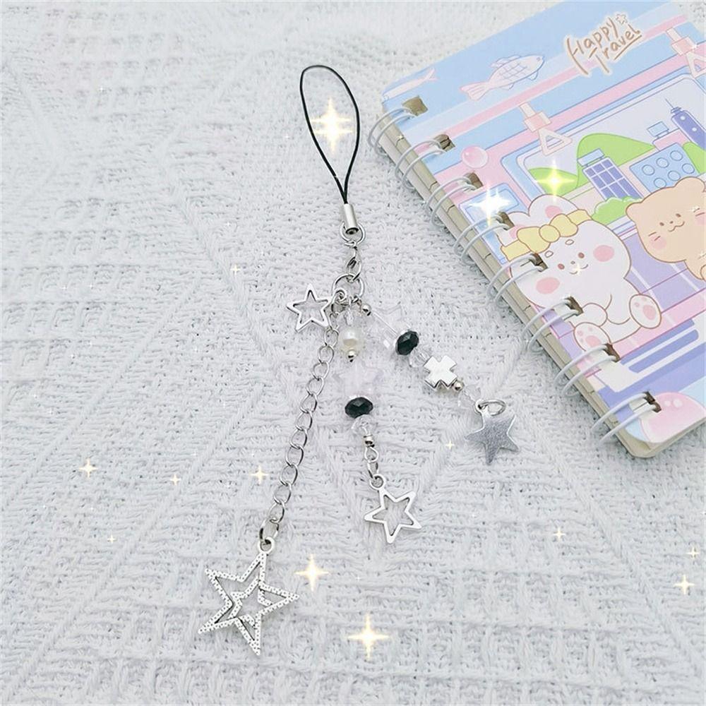 Beaded Chain Bag Charms Gool Girl Phone Pendant Mobile Lanyard Cellphone Strap Mobile Phone Strap