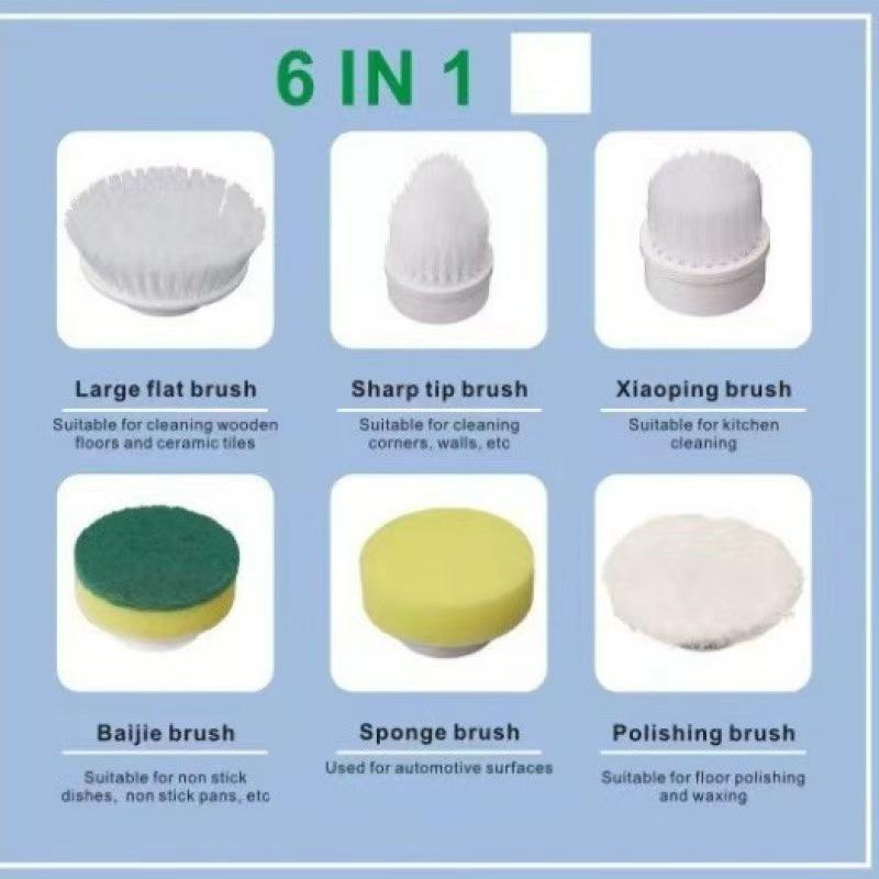 Multi-Functional Electric Floor & Bathroom Scrubber - Three-Speed Waterproof Brush