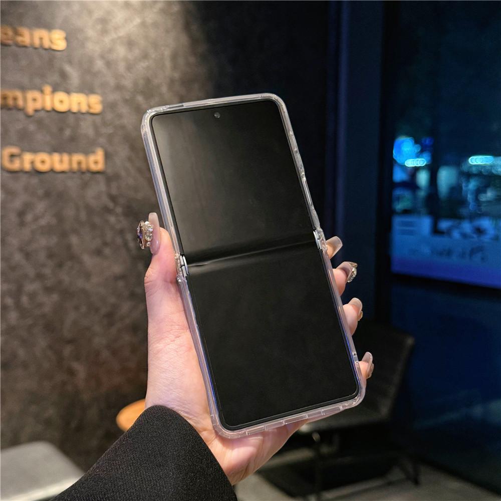 Samsung Z Flip7 Foldable Case - Laser Gradient Frosted Magnetic for Z Flip6/5/4/3