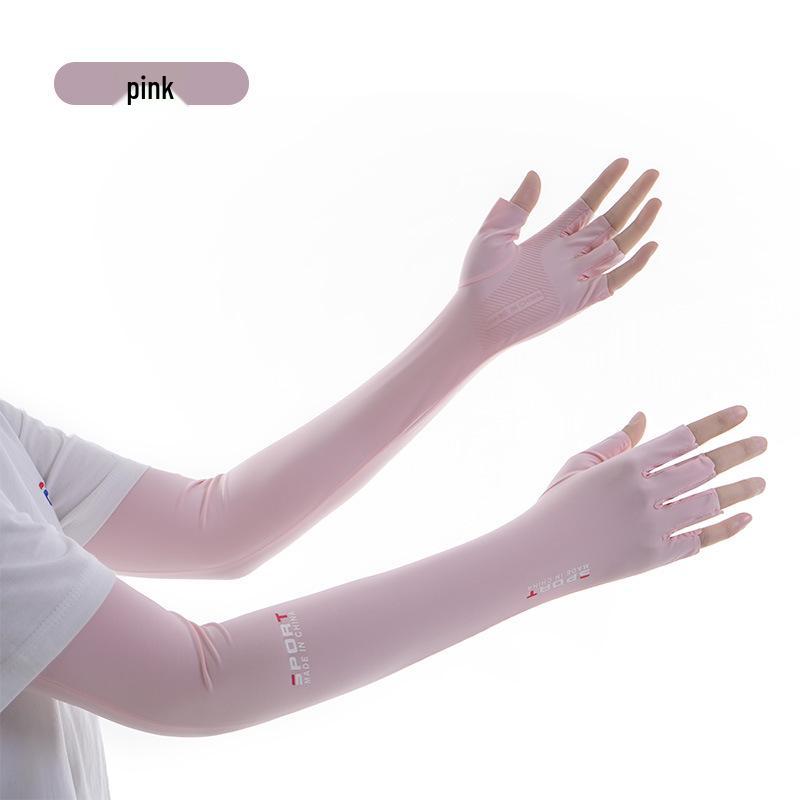 Women's Anti-UV Sun Protection Gloves - Thin, Long Ice Silk Sleeves for Summer Driving and Cycling
