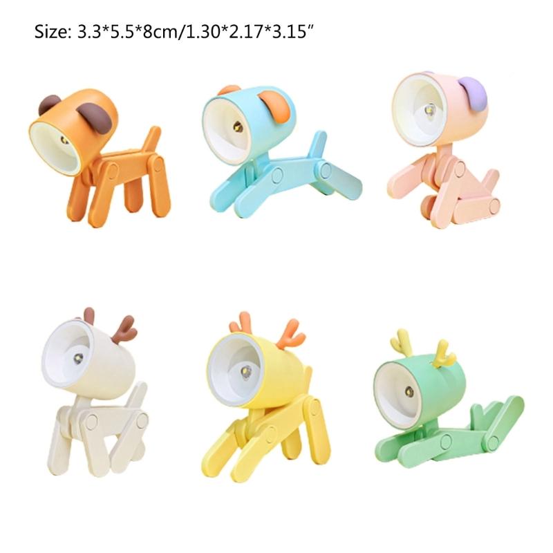 Mini Puppy Desk Lamp for Night Reading Deer Night Light Table Lamp Cute Table Pet Puppy for Baby Girl Women
