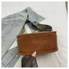 Top-Grain Leather Saddle Crossbody Bag for Women, Large Capacity Genuine Leather Shoulder Purse