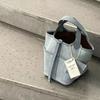 Chic Denim Cloth Bucket Bag for Women  New Vintage Large Capacity Handbags Elegant Commute Shoulder Underarm Bags