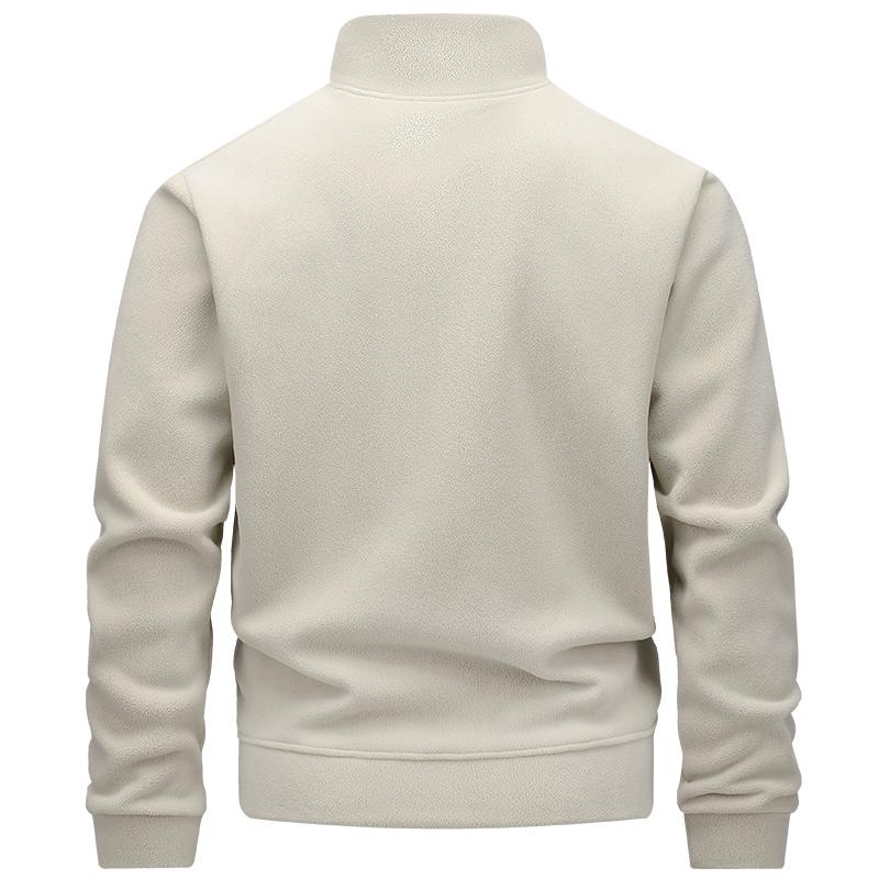 Sweatshirt Men's Fleece Warm Half Zipper Turtleneck Sweatshirt Solid Autumn Winter Pullover Korean Casual Sweatshirts Sportswear