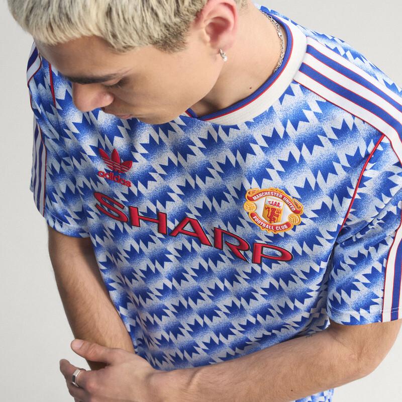 Adidas Manchester United 1991/92 Retro V-Neck Short Sleeve Football Jersey