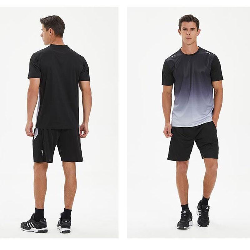 Adult Running Sportswear Quick Drying T-shirt Set Short Sleeve Uniform Fitness Clothes Tracksuit Gym Sports Outfit Clothing