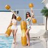 1set Inflatable Pair, Old Wood Grain Pattern, Water Pair, Adult Floating Row Inflatable Game Stick Interactive Toy