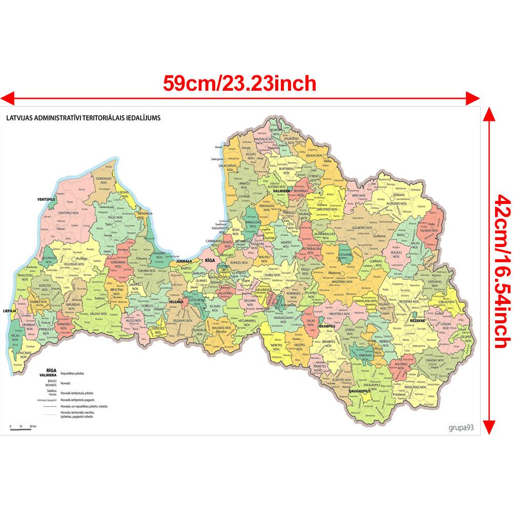 Latvia-Latvia Map-Administrative Map Decorative Picture for Travel,Educational Tool,Photo Shoot Background