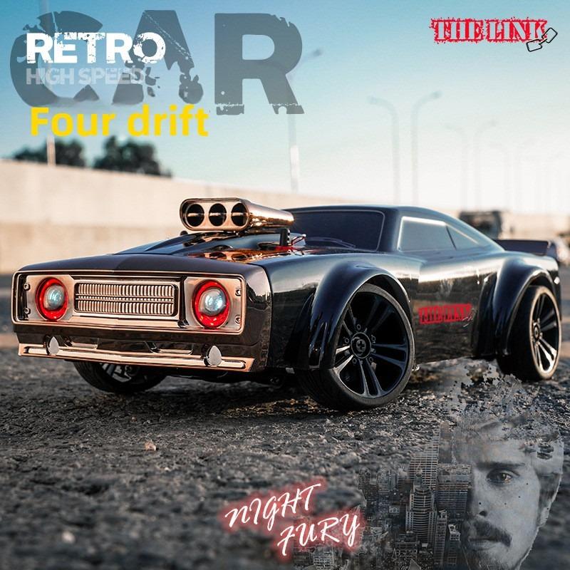 4WD High Speed RC Retro Muscle Car 40km/h+, Professional Drift Vehicle for Collectors, Non-Toy All-Terrain Racing Model UNITED KINGDOM