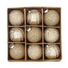 9pcs 8cm Christmas Hanging Balls Set Glitter Xmas Tree Ornaments  Home New Year Gifts