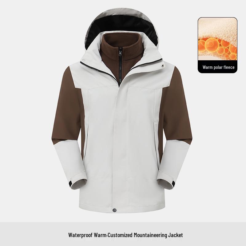 Customized Outdoor Jacket: 4S Workshop Cold Protection 3-in-1 Workwear Set with Embroidery/Print Logo M
