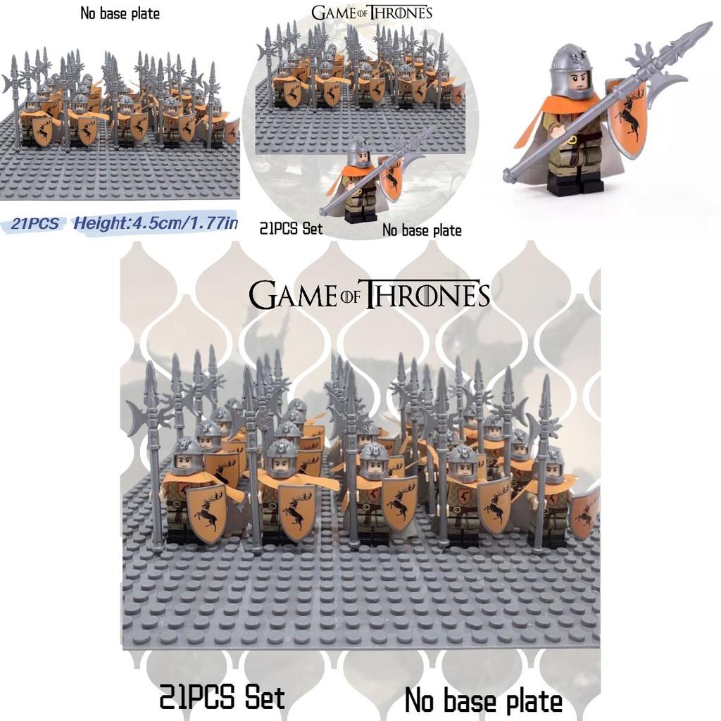 Premium Abs Plastic Game Of Thrones Soldier Building Blocks Delicate Details 21pcs