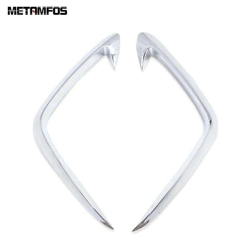Car Accessories For Hyundai Tucson NX4 - 2024 Exterior Chrome Front Fog Light Lamp Eyelid Eyebrow Foglight Molding Trim