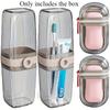 Set de Almacenamiento de Viaje de 4 Piezas, Jabonera Portátil y Estuche para Cepillo de Dientes con Drenaje, Ideal para Dormitorio, Gimnasio y Baño