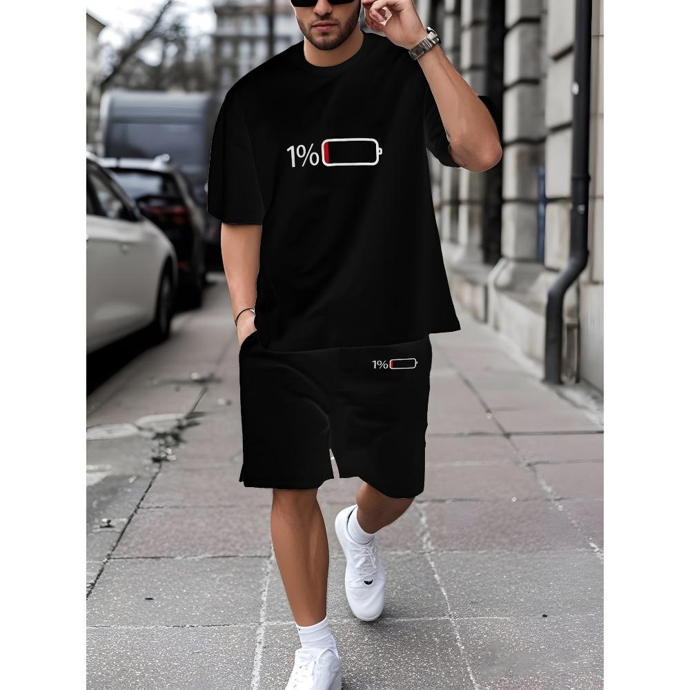 Men's Summer Sports Suit Short-sleeved Shorts Are Trendy, Fashionable, Simple, Breathable and Versatile